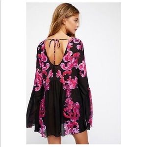 Free people black and white flower dress